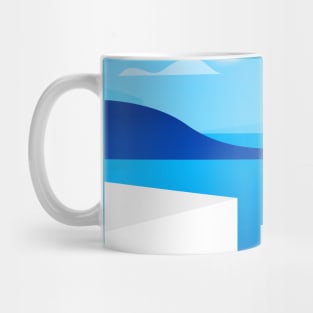 Santorini, Greece - retro travel poster Mug